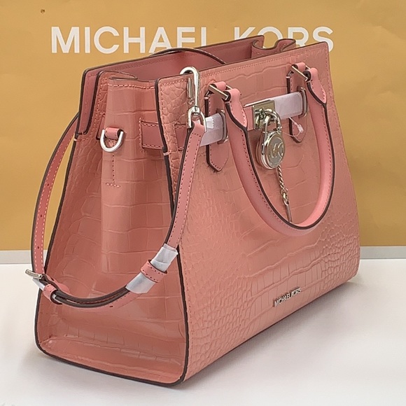 Michael Kors Hamilton Medium
Satchel Crossbody Croc Embossed
Primrose Pink - Picture 6 of 16